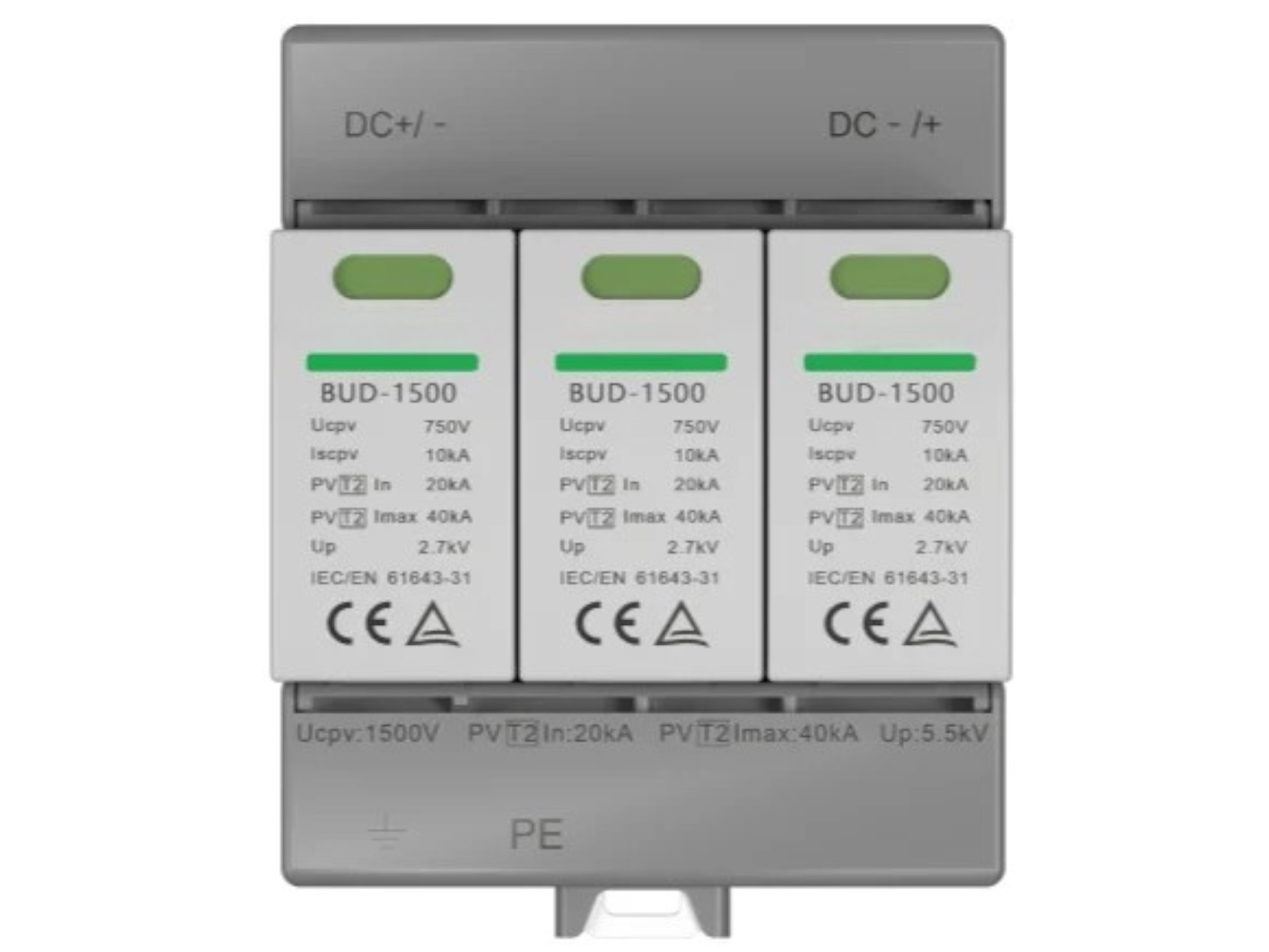 1500V DC Typ 2 PV Surge Protective Device | IEC/EN 61643-31: 2018