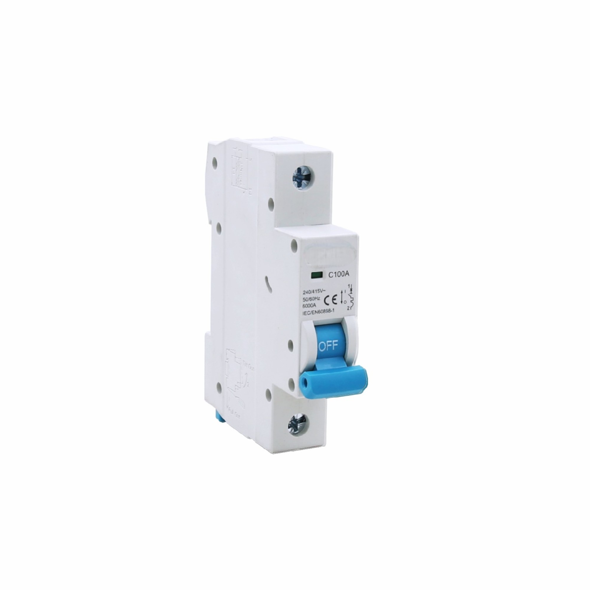 Högströms termisk-magnetisk AC MCB | 80A-125A | 4p | C/D -kurvor | 6Ka Breaking | IP20 | IEC