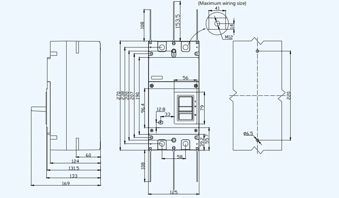DC1500V 250A PV MCCB