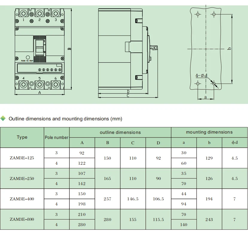 ZAM3E 630A Electronic Circuit Breaker