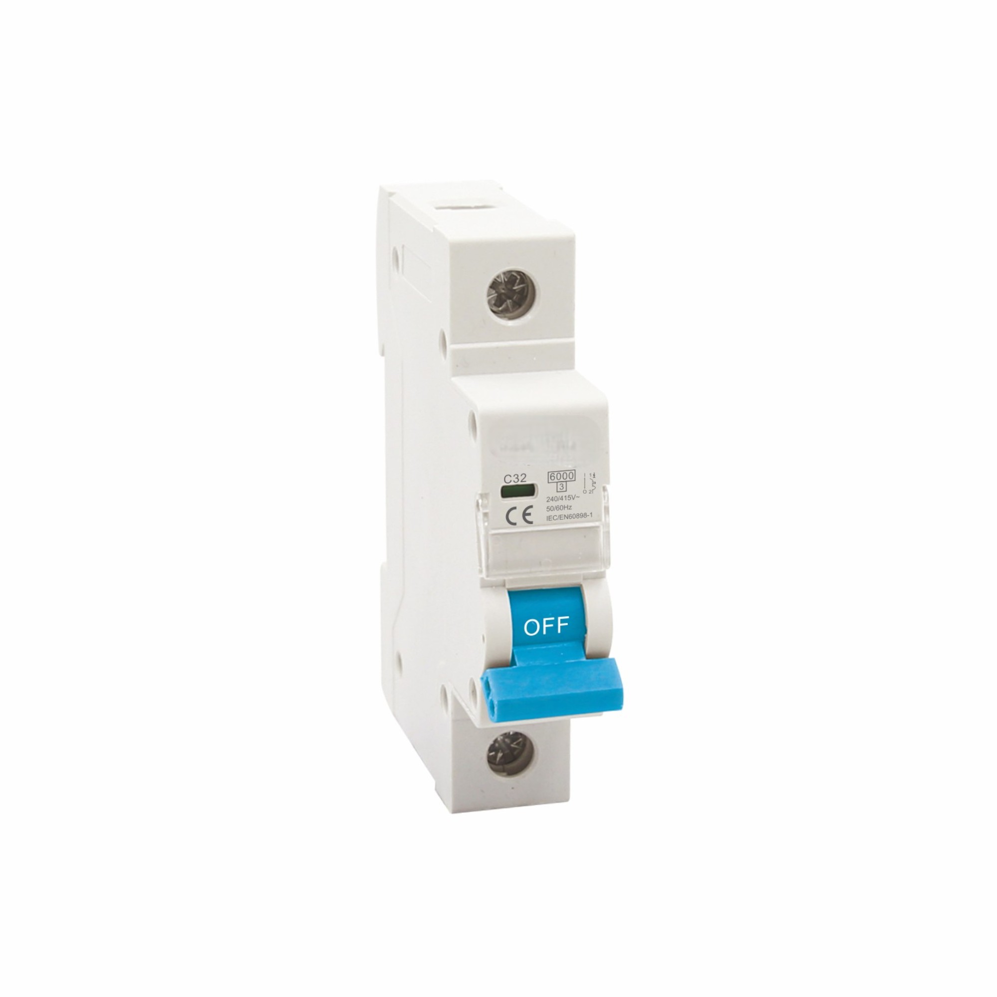 Termisk-magnetisk AC MCB | 1p-4p | 1-63A | B/C/D -kurvor | 415V | IEC/EN 60898-1