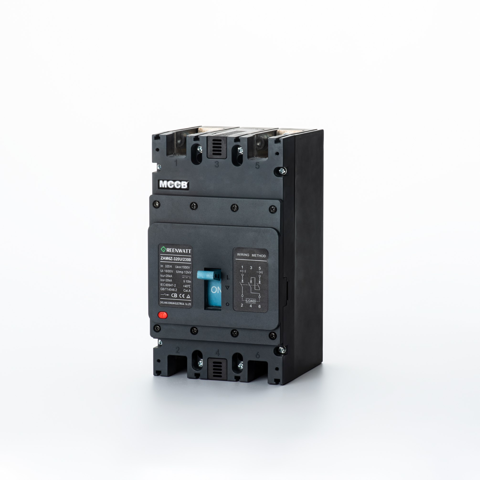 TSM2 -serien MCCB | 1600A | 400V AC | Överström/kortslutning/UV-skydd | IEC60947-2