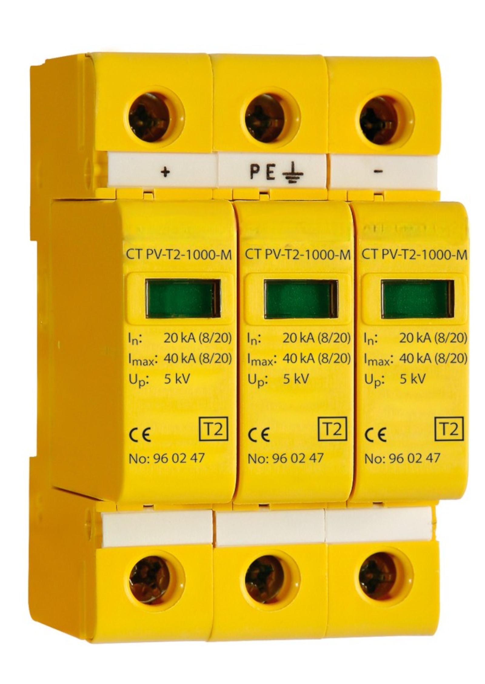 Typ 2 DC Surge Protective Device med fjärrbyte Kontakt | DIN-RAIL, IP20